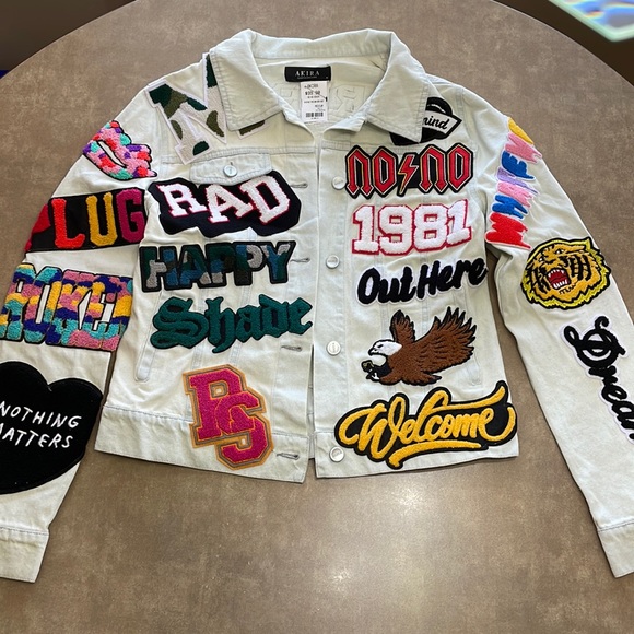 Akira Patchwork Denim Jacket - Picture 1 of 3